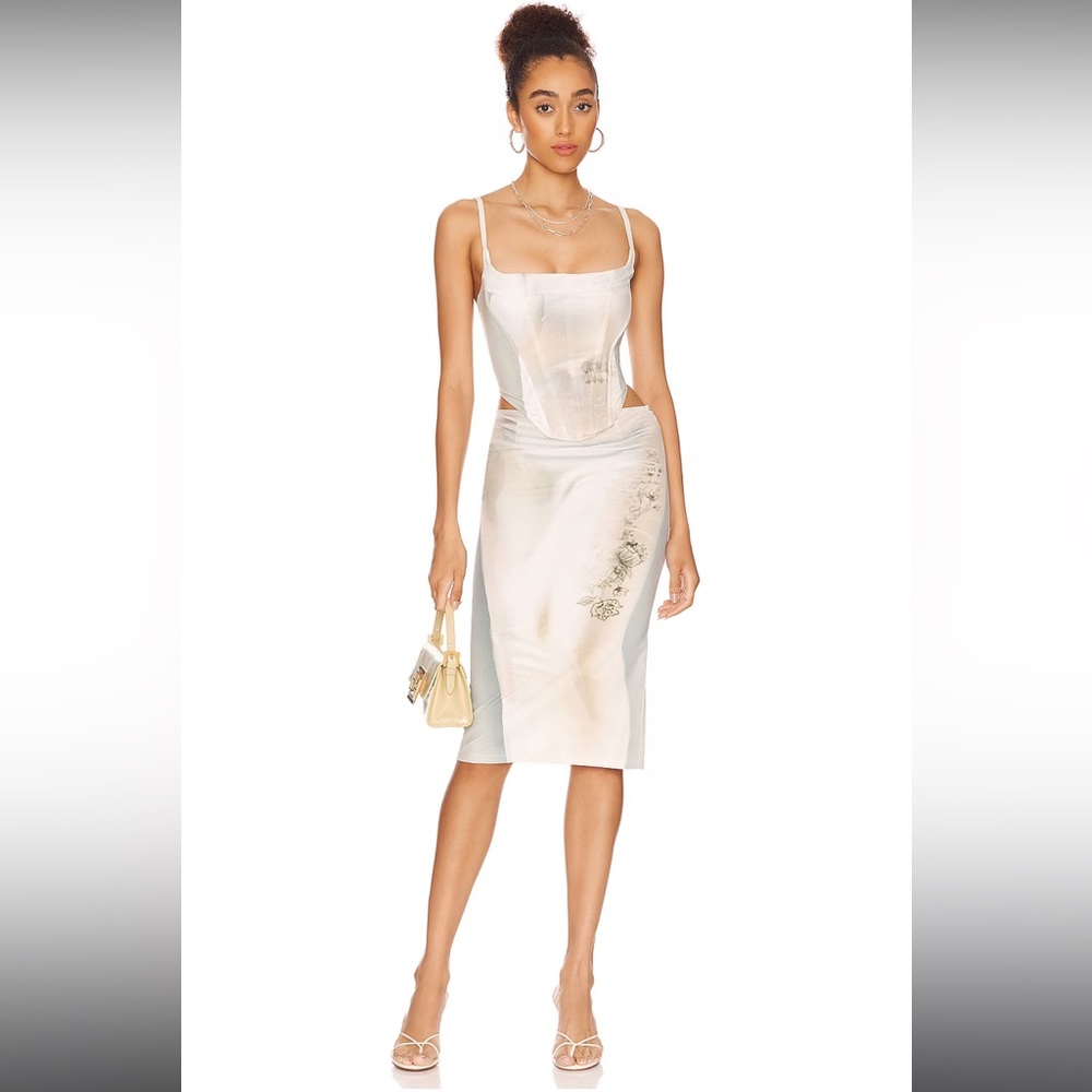 Miaou Cream Corset Top